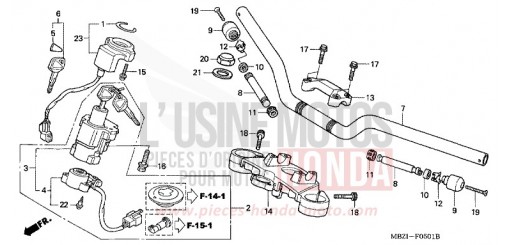 ROHRGRIFF/OBERE BRUECKE (CB600F3/4/5/6) CB600F3 de 2003